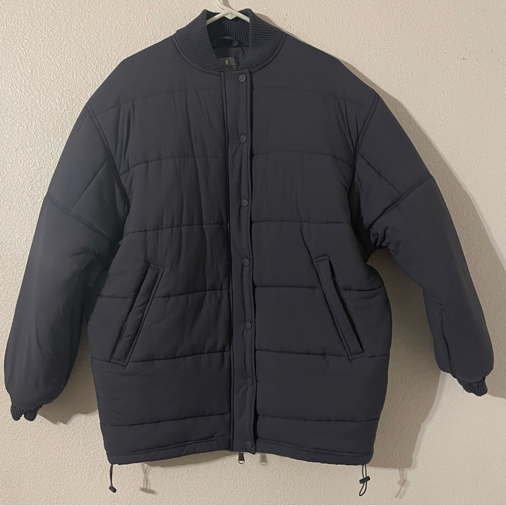 Free People Movement Mens Small Midnight Moon Blue Puffer/Bomber Jacket